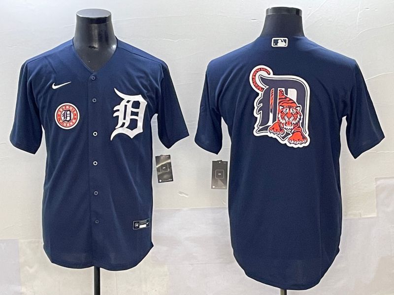 Men 2025 Detroit Tigers Blank Dark Blue Game Nike MLB Jersey style 11->detroit tigers->MLB Jersey